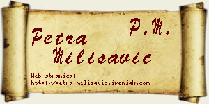 Petra Milisavić vizit kartica